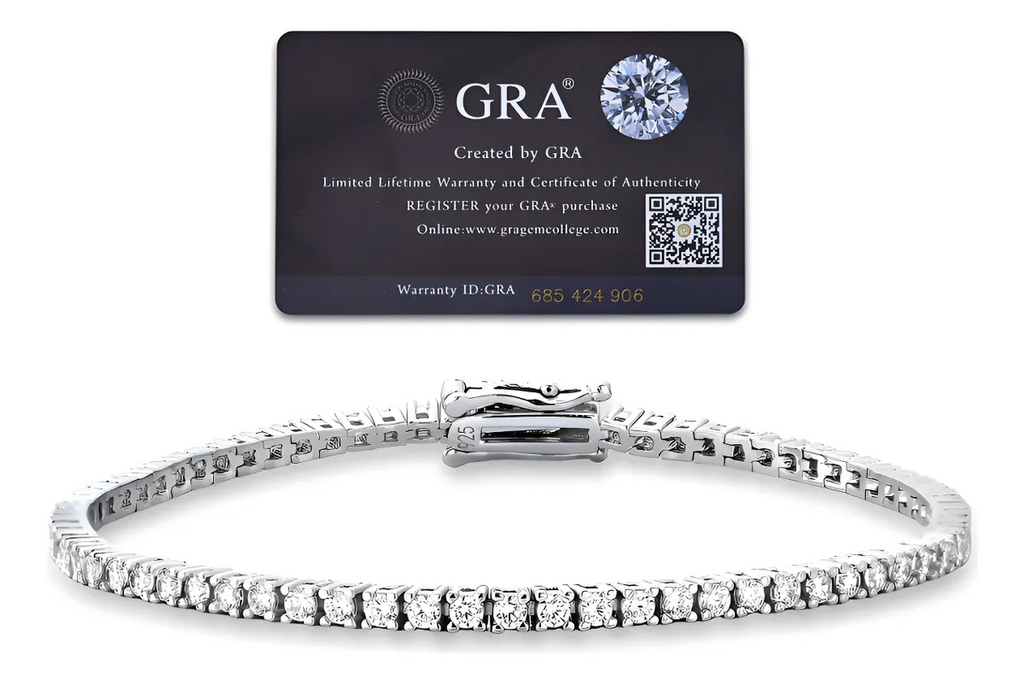 Riviera de Moissanites em Prata 925 com Ródio